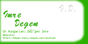 imre degen business card